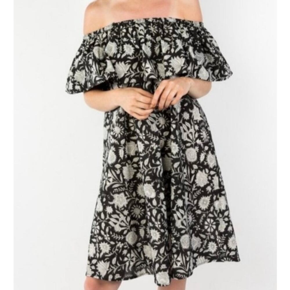 Emerson Fry India Collection Daphne Dress In Silhouettes Size‎ Small Floral